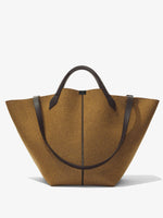 Back image of XL Chelsea Tote in Felt in walnut