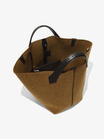 Interior image of XL Chelsea Tote in Felt in walnut