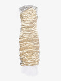Still Life image of Crushed Metal Dress in GOLD