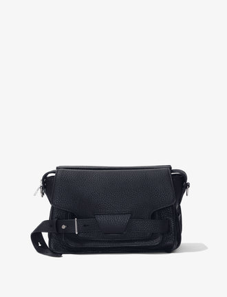 Front image of Beacon Saddle Bag in BLACK