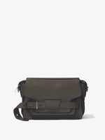 Front image of Beacon Saddle Bag in OLIVE