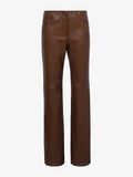 Flat image of Nappa Leather Pants in Chestnut