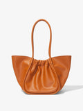 Back image of Large Ruched Tote in ALMOND