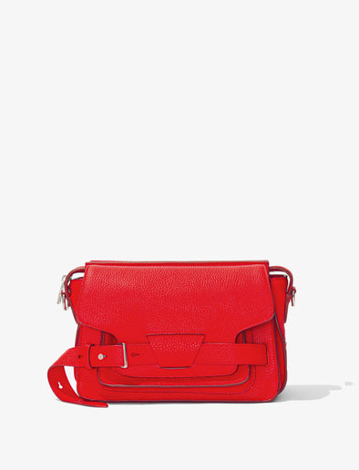 Front image of Beacon Saddle Bag in ROSSO