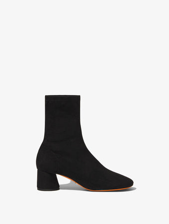 Front image of GLOVE STRETCH ANKLE BOOTS in BLACK