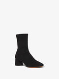 3/4 Front image of GLOVE STRETCH ANKLE BOOTS in BLACK