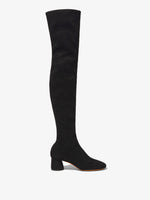 Front image of GLOVE STRETCH OVER THE KNEE BOOTS in BLACK