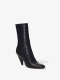3/4 Front image of CONE ANKLE BOOTS in BLACK