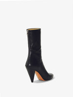 3/4 Front image of CONE ANKLE BOOTS in BLACK
