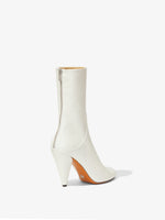 3/4 Front image of CONE ANKLE BOOTS in CREAM