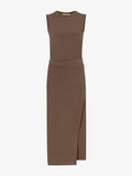 Flat image of T-Shirt Wrap Dress in coffee