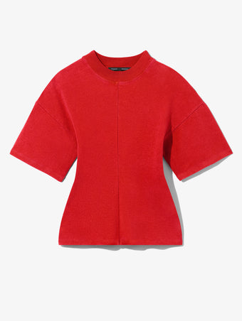 Still Life image of Eco Cotton Waisted T-Shirt in POPPY