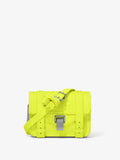 Front image of Carved Python PS1 Mini Crossbody Bag in SULPHUR