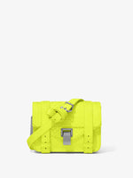 Front image of Carved Python PS1 Mini Crossbody Bag in SULPHUR