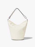 Back image of Leather Spring Bucket Bag in IVORY