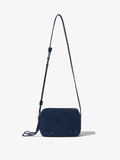 Front image of Suede Watts Camera Bag in NAVY
