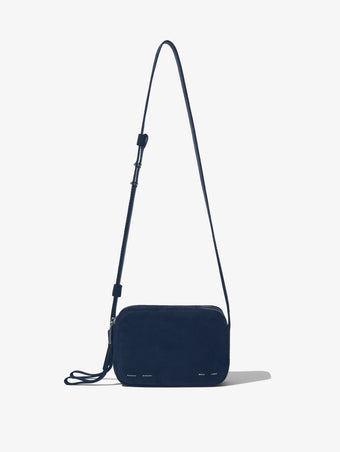 Front image of Suede Watts Camera Bag in NAVY