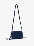 Side image of Suede Watts Camera Bag in NAVY