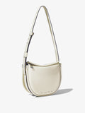 Side image of Small Baxter Bag In Leather in ivory