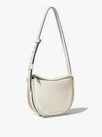 Side image of Small Baxter Bag In Leather in ivory