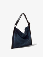 Side image of Minetta Bag In Suede in navy/black