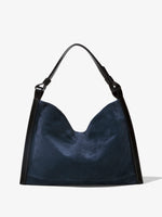 Back image of Minetta Bag In Suede in navy/black