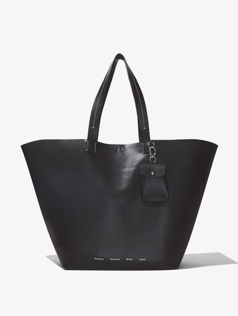Front image of XL Bedford In Leather in black