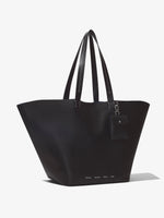 Side image of XL Bedford In Leather in black