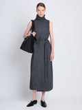 Front image of model wearing Zadie Wrap Skirt in GREY MELANGE