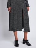 Detail image of model wearing Lidia Skirt in BLACK/SILVER