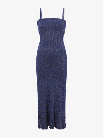 Still Life image of Lorenia Dress in ROYAL BLUE/SILVER