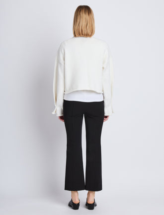 Back image of Marta Pant in Bi-Stretch Crepe in BLACK