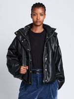 Front cropped image of model wearing Daylia Jacket in BLACK