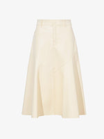 Flat image of Jesse Skirt In Faux Leather in parchment