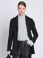 Front cropped image of model wearing Margot Blazer in BLACK