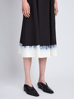 Detail image of model wearing Edie Dress in BLACK/WHITE