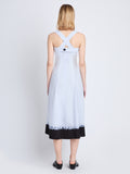 Back full length image of model wearing Edie Dress in ARCTIC/BLACK