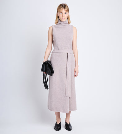Front full length image of model wearing Zadie Wrap Skirt in FIG