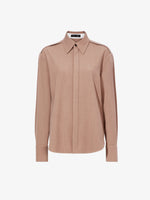 Still Life image of Maya Shirt In Melange Wool in KHAKI MELANGE