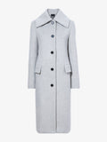 Flat image of Louise Coat In Wool Cashmere in light grey melange