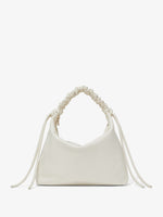 Front image of Medium Drawstring Shoulder Bag in IVORY