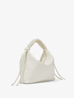 Side image of Medium Drawstring Shoulder Bag in IVORY