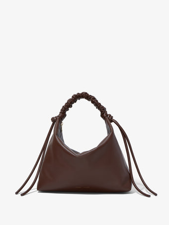 Front image of Medium Drawstring Shoulder Bag in MOCHA