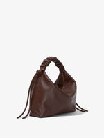 Side image of Medium Drawstring Shoulder Bag in MOCHA