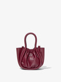 Back image of Extra Small Ruched Tote in GARNET