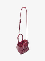 Aerial image of Extra Small Ruched Tote in GARNET