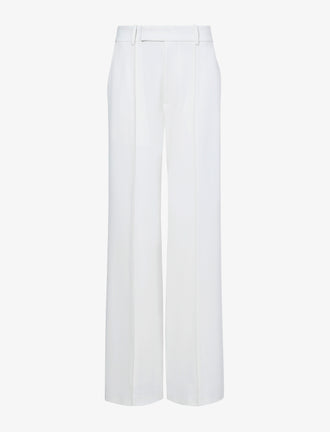 Flat image of Weyes Pant In Matte Viscose Crepe in white