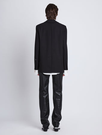 Back image of Eva Jacket In Tropical Wool in BLACK