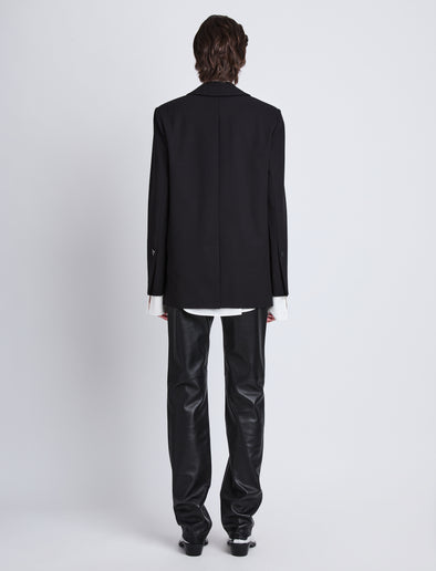 Back image of Eva Jacket In Tropical Wool in BLACK