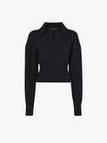 Flat image of Jeanne Sweater in Eco Cashmere in black